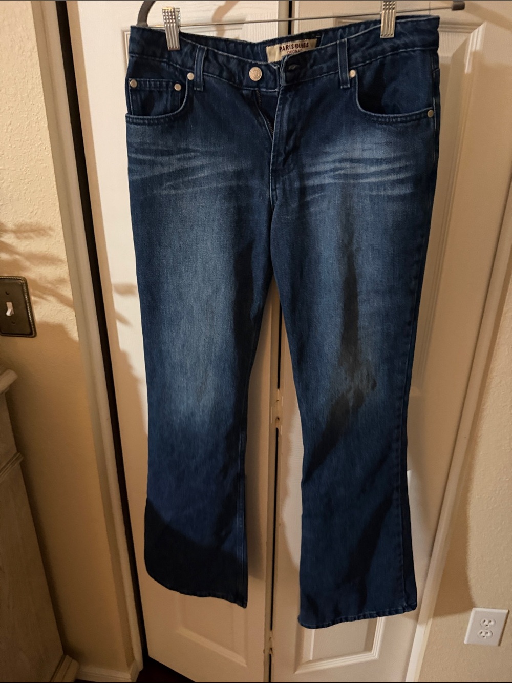 Paris Blues Dark Blue Denim Jeans with Pink Detail